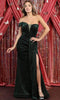 Plunging Sweetheart Glitter Evening Gown - May Queen MQ1839