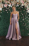 Strapless High Slit Prom Dress - May Queen MQ1846