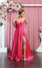 Strapless High Slit Prom Dress - May Queen MQ1846