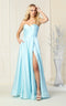 Strapless High Slit Prom Dress - May Queen MQ1846