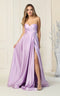 Strapless High Slit Prom Dress - May Queen MQ1846