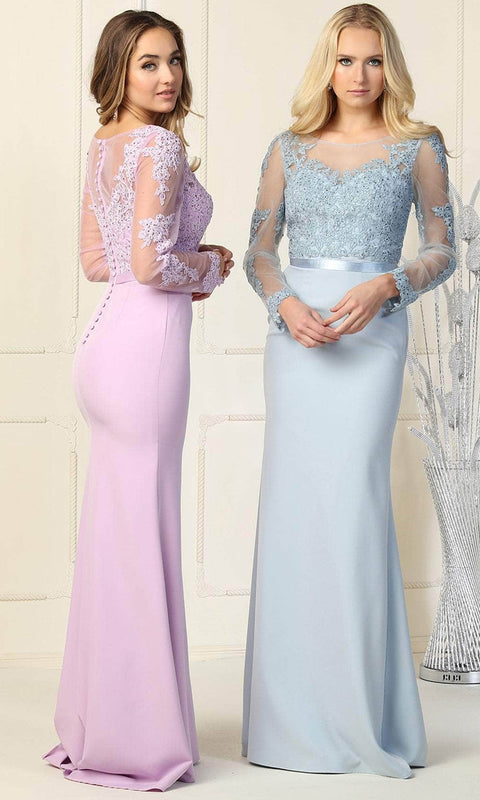 Illusion Bateau Formal Gown - May Queen MQ1847