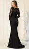 Illusion Bateau Formal Gown - May Queen MQ1847