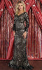 Long Sleeved Floral Appliqued Prom Gown - May Queen MQ1850