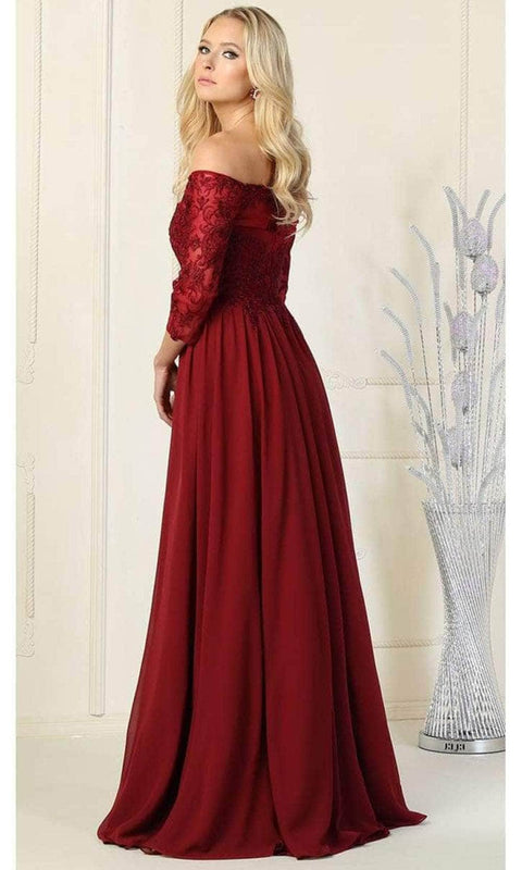 Laced Off-Shoulder Dress - May Queen MQ1853
