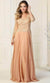 Quarter Sleeve A-Line Long Dress - May Queen MQ1860