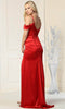 Vestido formal plisado con cuello en V - May Queen MQ1861