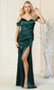 Vestido formal plisado con cuello en V - May Queen MQ1861