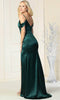 Vestido formal plisado con cuello en V - May Queen MQ1861