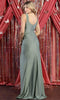 Draped Metallic Prom Dress with Slit - May Queen MQ1871