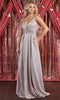 Glitter V-Neck Formal Gown - May Queen MQ1875