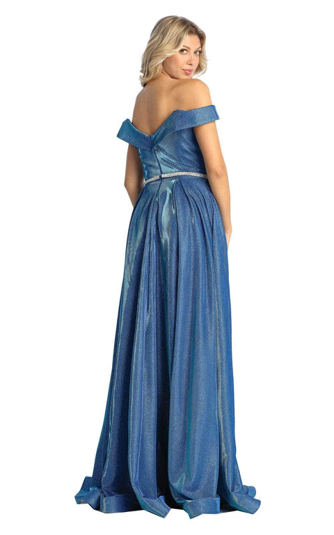 Glitter Off Shoulder Prom Dress - May Queen MQ1876