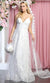 V Neck Lace-Up Back Bridal Gown - May Queen MQ1885