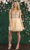 Beaded Bodice Cocktail Dress - May Queen MQ1888