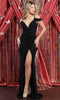 Glittered Cold Shoulder Evening Gown - May Queen MQ1893