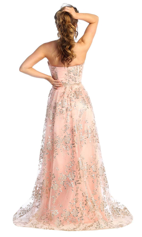 Sweetheart Floral A-Line Prom Gown - May Queen MQ1920