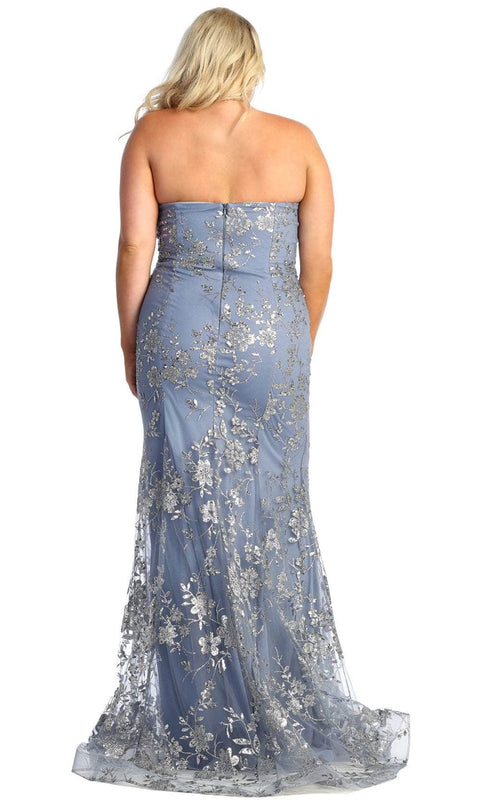 Embroidered Sheath Evening Dress - May Queen MQ1921