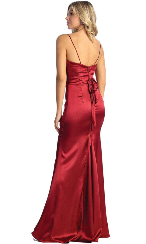 Sleeveless V-Neck Sheath Prom Gown - May Queen MQ1931