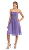 Pleated Sweetheart Bejeweled Waist Cocktail Dress - May Queen MQ711B