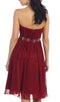 Pleated Sweetheart Bejeweled Waist Cocktail Dress - May Queen MQ711B