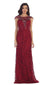 Rhinestone Lace Floral Evening Gown - May Queen RQ7182