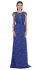 Rhinestone Lace Floral Evening Gown - May Queen RQ7182