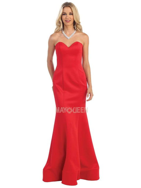 Strapless Sweetheart Trumpet Gown - May Queen RQ7305