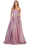 Off-Shoulder A-line Gown - May Queen RQ7802