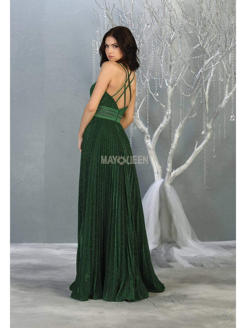 Strappy Ruched Sweetheart A-Line Dress - May Queen RQ7869