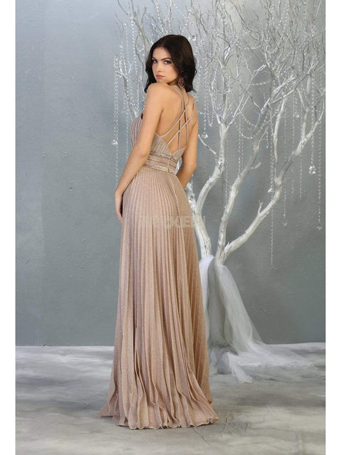 Strappy Ruched Sweetheart A-Line Dress - May Queen RQ7869