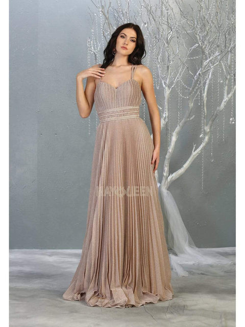 Strappy Ruched Sweetheart A-Line Dress - May Queen RQ7869