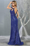 Embellished V-neck Trumpet Dress - May Queen RQ7877