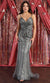 Sleeveless Deep V-neck Formal Gown - May Queen RQ7885