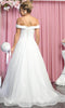 Off-shoulder Sweetheart Neckline Wedding Gown - May Queen RQ7898