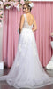 Sleeveless V-neck Wedding Gown - May Queen RQ7904