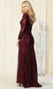 Laced Scalloped Bateau Neckline Evening Dress - May Queen RQ7906