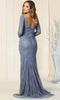 Laced Scalloped Bateau Neckline Evening Dress - May Queen RQ7906