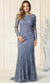 Laced Scalloped Bateau Neckline Evening Dress - May Queen RQ7906