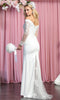 Off-shoulder Sweetheart Neck Wedding Gown - May Queen RQ7910