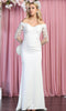 Off-shoulder Sweetheart Neck Wedding Gown - May Queen RQ7910B