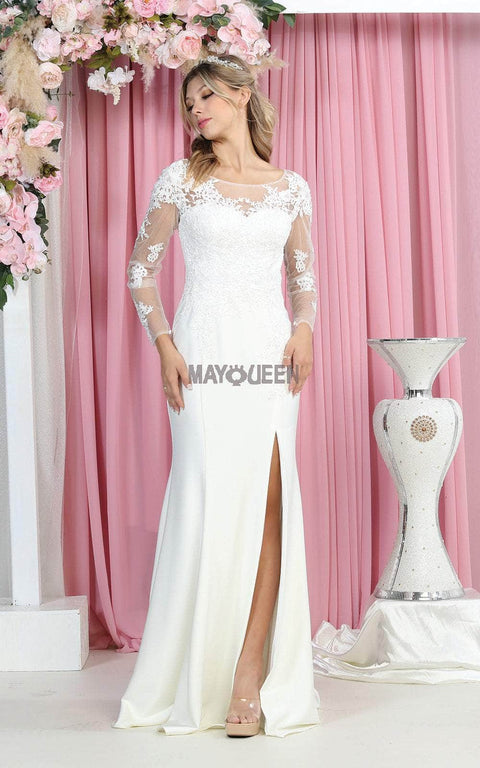 Long Sleeve Formal Dress - May Queen RQ7913