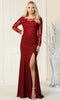 Long Sleeve Formal Dress - May Queen RQ7913