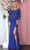 Long Sleeve Formal Dress - May Queen RQ7913