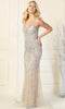 Beaded Sleeveless Evening Dress - May Queen RQ7931