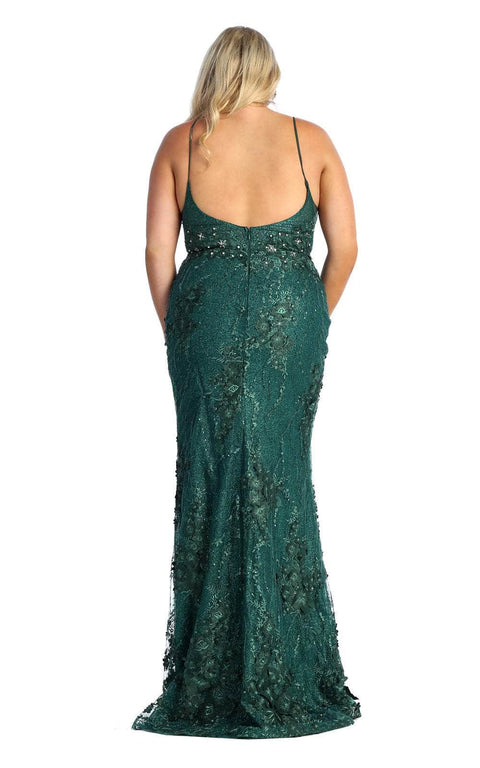 Floral Applique Prom Dress - May Queen RQ7932