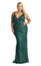 Floral Applique Prom Dress - May Queen RQ7932