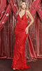 Floral Applique Prom Dress - May Queen RQ7932