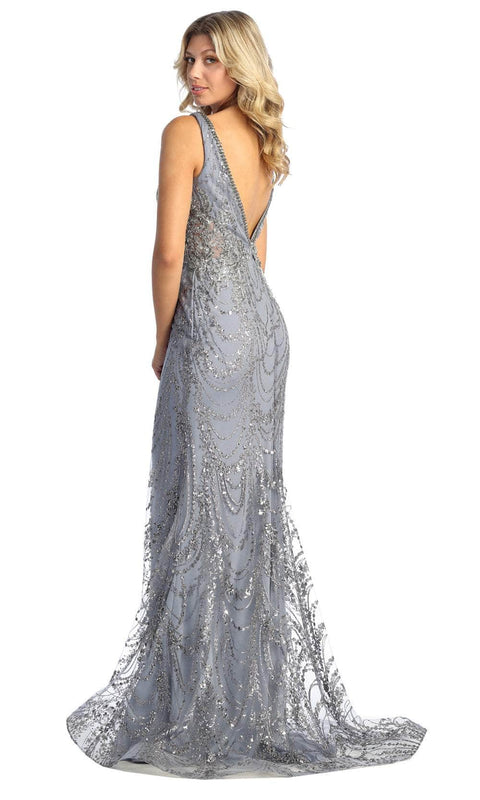 Illusion Bead Embellished Sheath Dress - May Queen RQ7939