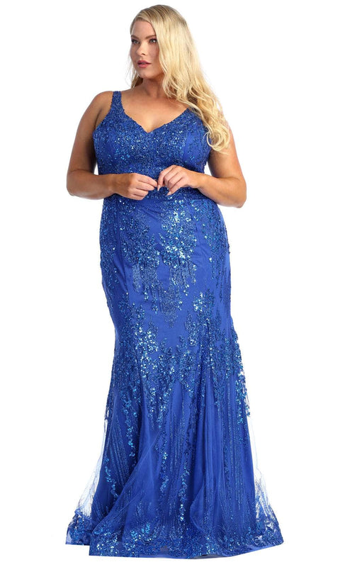 Sequined Cut-out Evening Dress - May Queen RQ7941