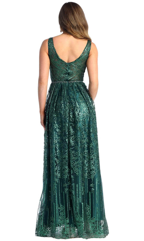Embroidered Illusion Bodice Dress - May Queen RQ7948